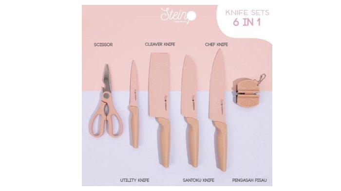 STEIN Cookware Diamond Kitchen Knife Set dengan diamond non stick coating