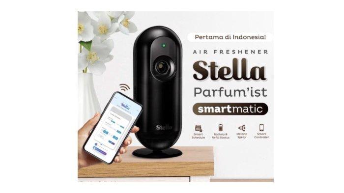 Stella Parfum'ist Smart Matic Disinfectant dengan fitur canggih dan pengoperasian melalui aplikasi.