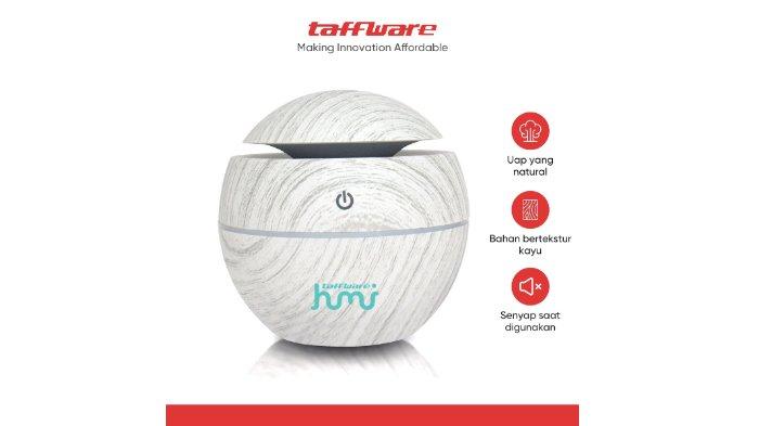 Taffware Ultrasonic Humidifier Diffuser Humi J-006E hadirkan desain unik dan hasilkan kelembapan tepat.