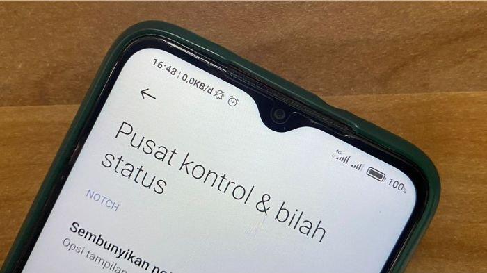 Ilustrasi tampilan kecepatan internet pada kolom notifikasi HP Xiaomi
