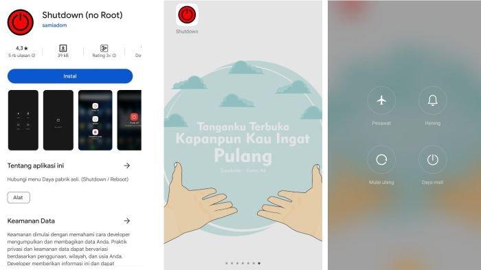Ilustrasi mematikan HP Android dengan bantuan aplikasi pihak ketiga