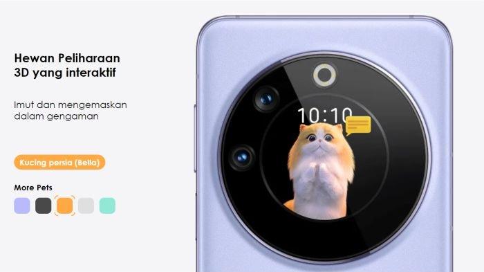 Layar sekunder TECNO PHANTOM V Flip 5G