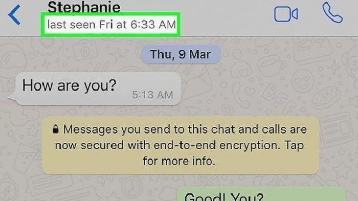 Ilustrasi last seen atau informasi terakhir dilihat di WhatsApp