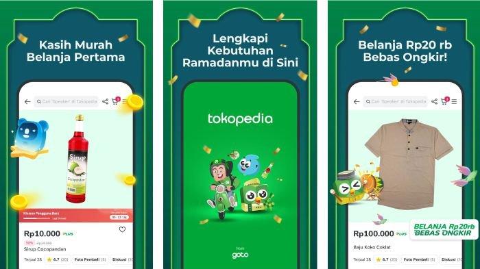 Ilustrasi aplikasi Tokopedia
