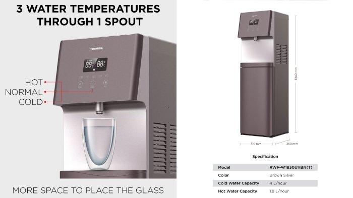TOSHIBA Dispenser Air Galon Bawah RWF-W1830UVBN