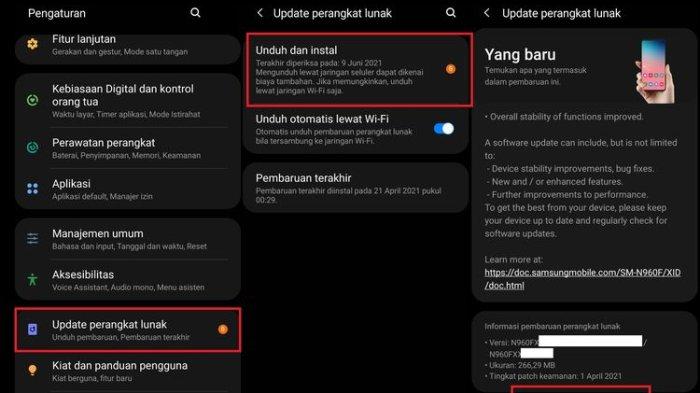 Ilustrasi memperbarui sistem android