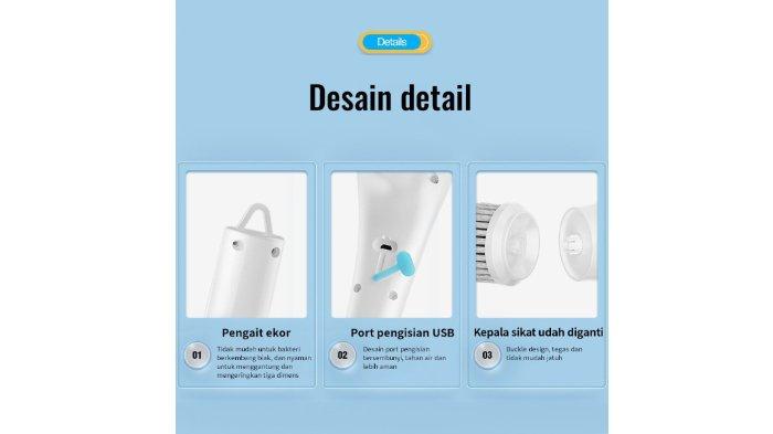 UPHOME Sikat Elektrik 5 in 1 hadir dengan berbagai part yang memudahkan.