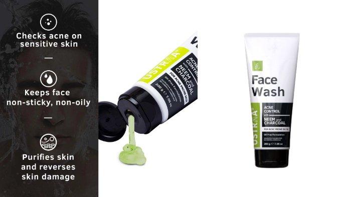 Ustraa Face Wash Neem & Charcoal Acne Control