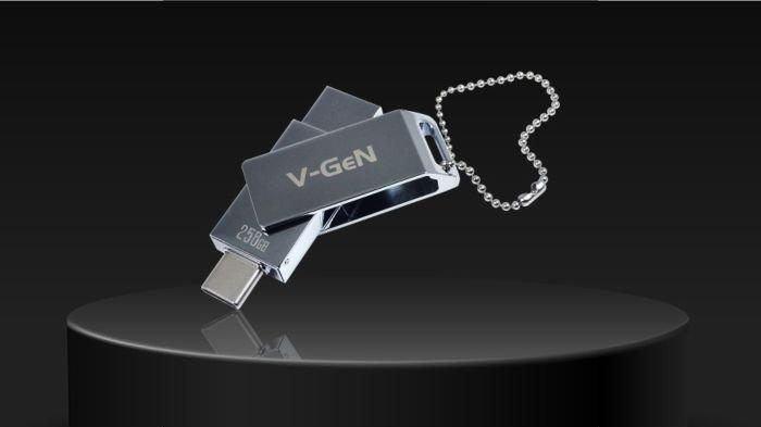 Flashdisk V-GeN OTG USB 3.0 to Type-C