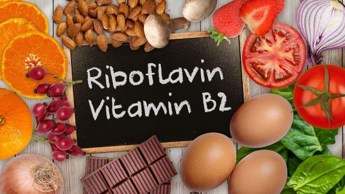 Ilustrasi vitamin B2 atau riboflavin.