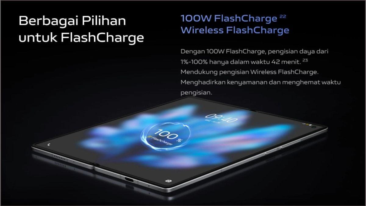 Port USB Type-C vivo X Fold3 Pro tidak hanya didukung fast charging, namun juga fitur Display Out