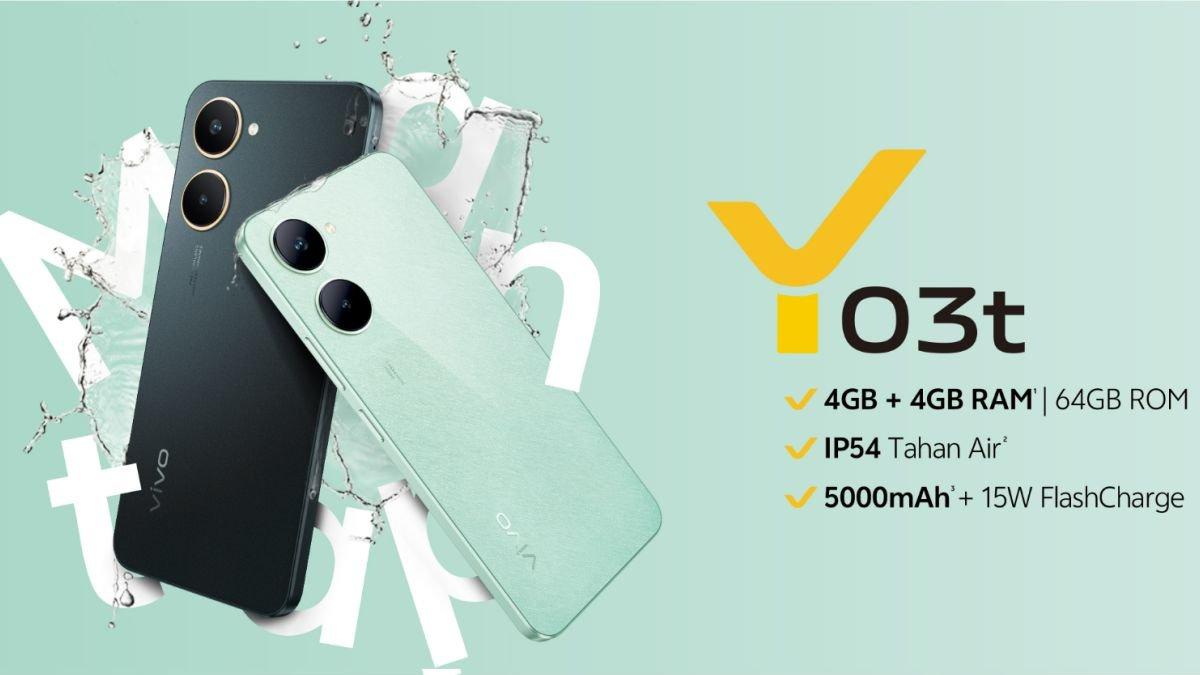 vivo Y03t resmi ikut berlaga di pasar penjualan HP entry level Indonesia dengan banderolnya Rp 1 jutaan.