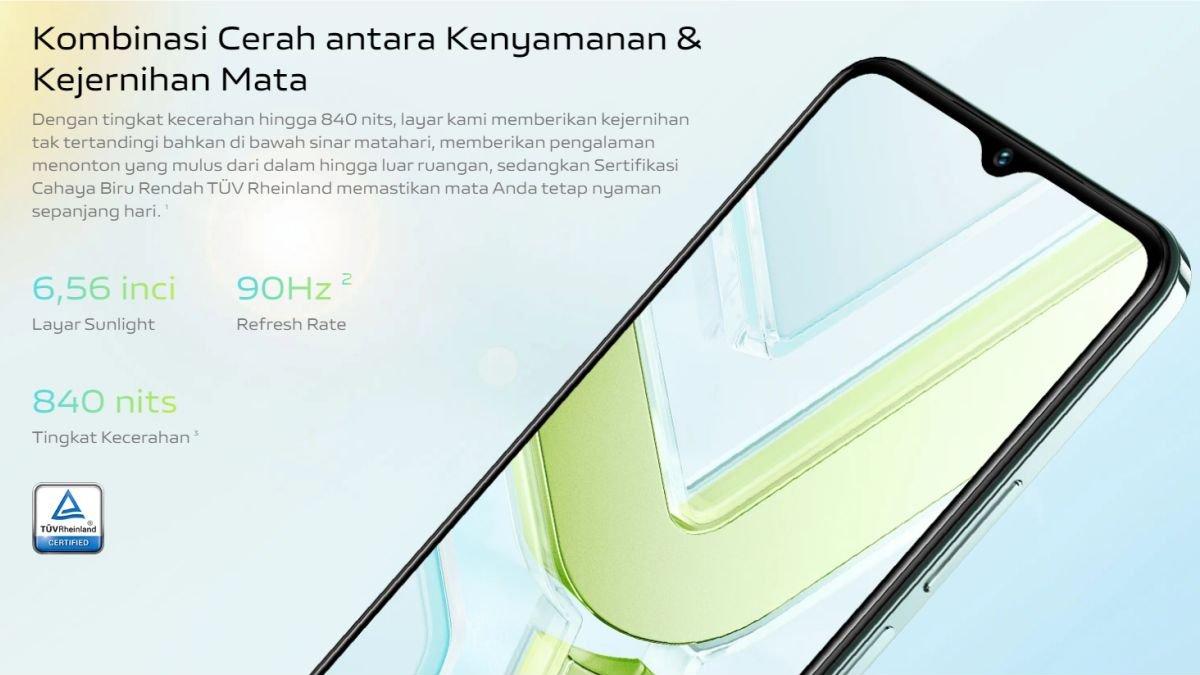 Spesifikasi layar vivo Y18