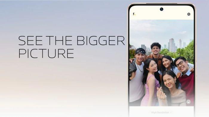 vivo V29e punya kamera depan yang disebut mampu memuat lebih banyak orang ketika dipakai untuk selfie