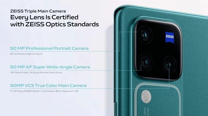Lensa kamera di bodi belakang vivo V30 Pro