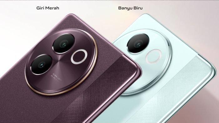 Modul kamera berbentuk bulat atau lingkaran di bodi belakang vivo V30e