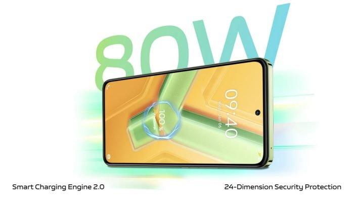 Sektor daya vivo Y100 4G bukan hanya didukung baterai jumbo, tapi juga fast charging 80 watt