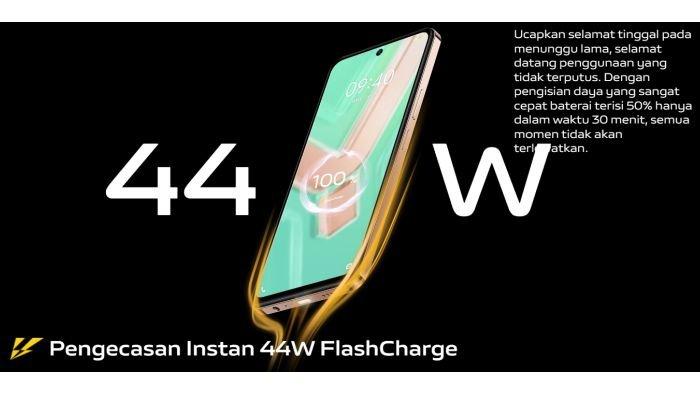 Sektor daya vivo Y28 ditopang baterai 6000 mAh dengan performa fast charging 44 watt