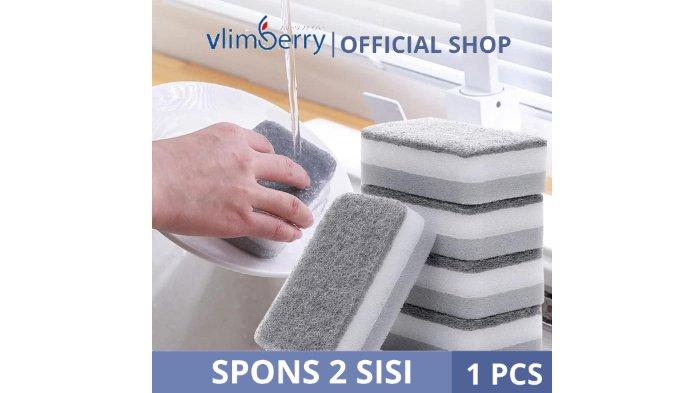 VLIMBERRY Spons Cuci Piring 2 Sisi Alat Cuci Piring.