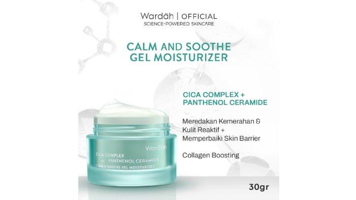 Wardah Cica Complex + Panthenol Ceramide Calm & Soothe Gel Moisturizer 30 gram.