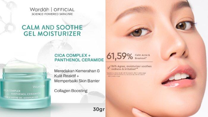 Wardah Cica Complex + Panthenol Ceramide Calm & Soothe Gel Moisturizer 30 gram.