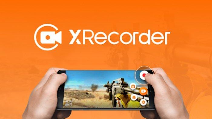 Ilustrasi pemakaian aplikasi XRecorder untuk merekam layar HP yang sedang dipakai main game