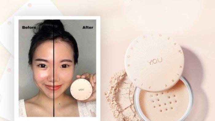 Ilustrasi hasil penggunaan loose powder