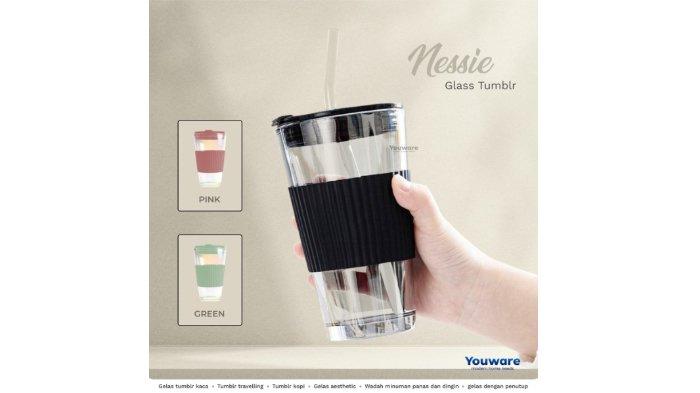 Youware Nessie Glass Tumblr Aesthetic  dengan 3 pilihan warna dan material kaca berkualitas.