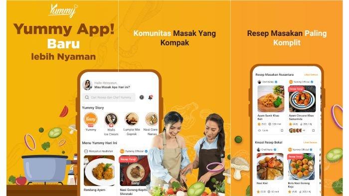 Aplikasi resep masakan Yummy bisa dipasang di HP Android