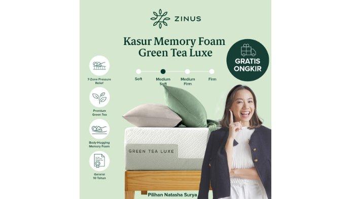 Zinus Kasur Busa Green Tea Luxe Memory Foam
