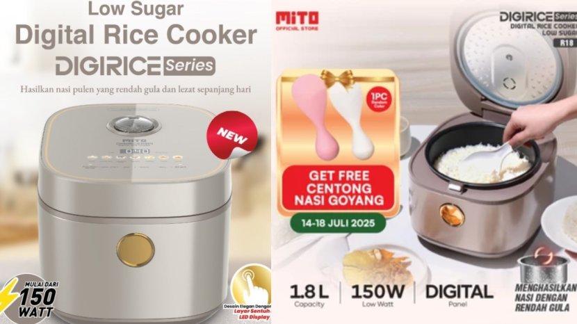 Review MITO Digital Rice Cooker 1.8 Liter R18 dengan 8 Fungsi dan Teknologi Low Sugar