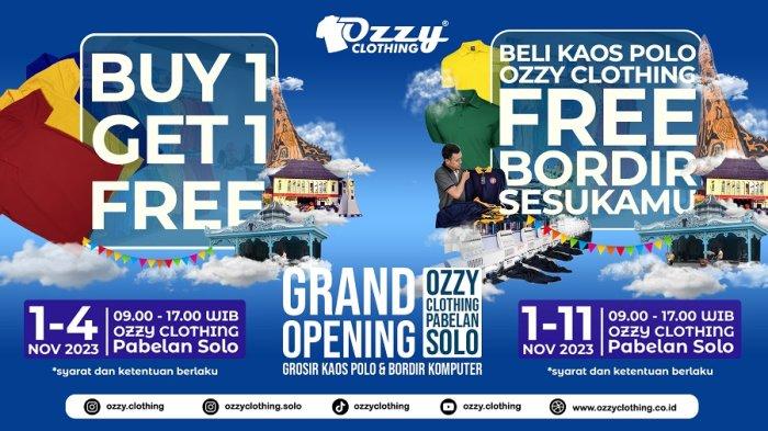 Outlet Ozzy Clothing Pabelan Solo telah resmi dibuka untuk umum.