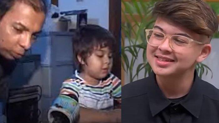 Baim Cilik saat bersama sang Ayah