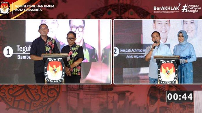 Debat Publik Putaran Kedua Pilkada Solo 2024 yang diselenggarakan KPU Solo, Senin (18/11/2024)