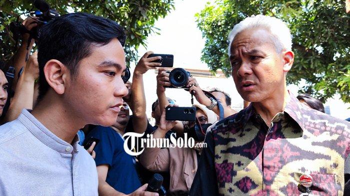 Gubernur Jawa Tengah Ganjar Pranowo dan Wali Kota Solo Gibran Rakabuming Raka.