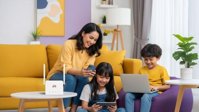 PENGGUNAAN HiFi Air. Ilustrasi penggunaan HiFi Air, Internet Rumah Fleksibel & Hemat, Kini Tersedia di Jawa Tengah dan DIY.