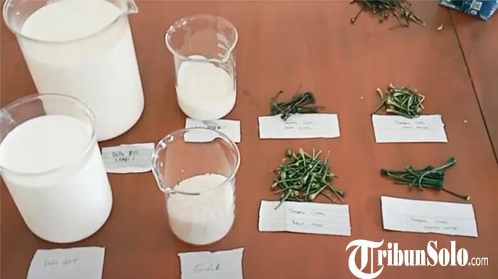 INOVASI MENARIK. Bahan-bahan pembuatan YOTABE, Yogurt Tangkai Cabai dengan Bunga Telang buatan warga Kabupaten Sragen. Gagasan tak biasa itu bisa diwujudkan oleh salah satu Organisasi Perangkat Daerah (OPD) di Kabupaten Sragen, yang melahirkan inovasi produk bernama YOTABE (Yogurt Tangkai Cabai dengan Bunga Telang).