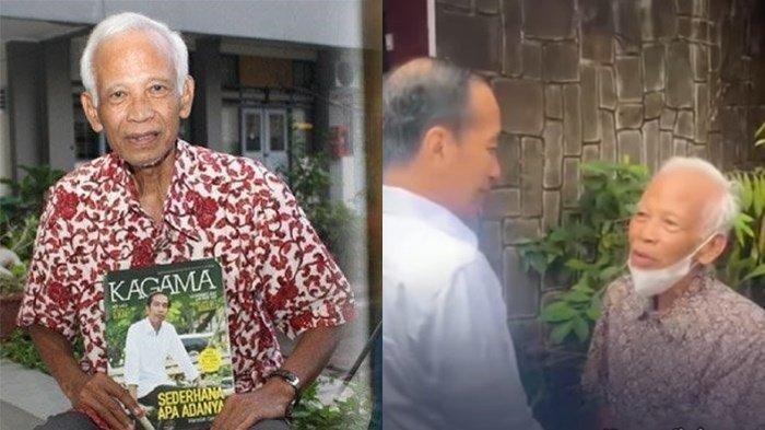 DOSEN PEMBIMBING JOKOWI- Kasmudjo saat dikunjungi Jokowi, Selasa (13/5/2025). Kasmudjo yang dulu merupakan dosen Jokowi di UGM mengaku tidak siap hadapi gugatan soal ijazah.