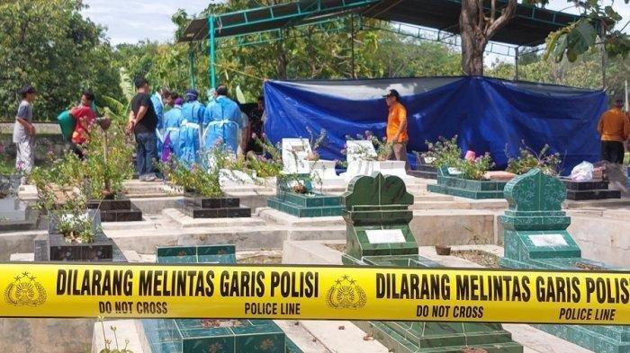 Kepolisian melakukan ekshumasi makam siswa SMK Negeri 4 Semarang, GRO (17) di TPU Bangunrejo, Desa Saradan, Kecamatan Karangmalang, Kabupaten Sragen pada Jumat (29/11/2024) siang.