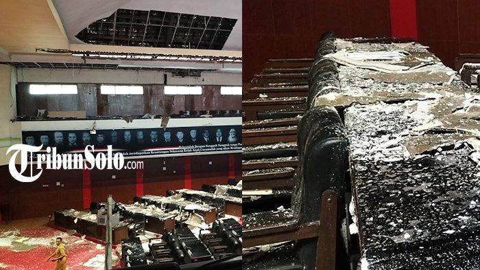 Potret DPRD Sragen Diterjang Angin Ribut, Ruang Paripurna dan Fraksi ...