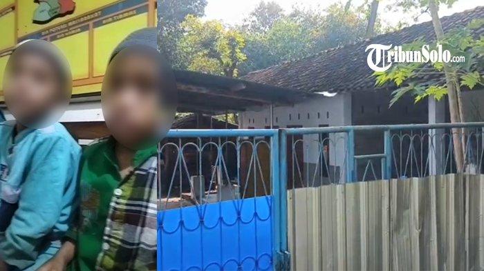 KORBAN EKSPLOITASI ANAK - Kolase anak yang diduga jadi korban penelantaran, kekerasan dan eksploitasi serta rumah diduga pelaku yang melakukan eksploitasi anak di Desa Mojo, Kecamatan Andong, Kabupaten Boyolali, Senin (14/7/2025). Warga digegerkan oleh temuan 4 bocah yang diduga disiksa dan dieksploitasi, Minggu (13/7/2025). Kaki mereka dirantai dan tidur di luar ruangan.