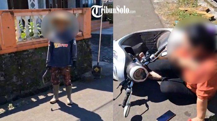 PEMBACOKAN DI BOYOLALI - Kolase foto W yang membacok Iin Indriastuti (49) warga Dukuh Bakalan, Desa Tanduk, Kecamatan Ampel, Boyolali, Selasa (29/4/2025). Pelaku membacok korban dari belakang dengan sebilah sabit. Sabitan itu  tepat mengenai kepala belakang dan leher belakang korban.