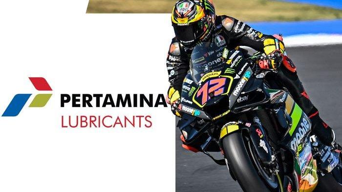 Logo Pertamina dan VR46 Racing Team.