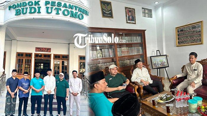 KGPAA Mangkunagara X atau yang dikenal dengan sapaan Gusti Bhre bersama salah satu Bakal Calon Wali Kota (Bacawali) dari PDIP Solo, Kevin Fabiano, mengunjungi Ponpes Budi Utomo, Senin (17/6/2024)