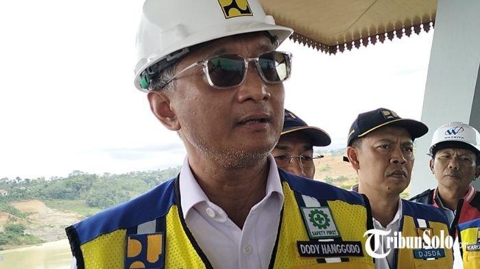 Menteri PU RI Dody Hanggodo saat ditemui awak wartawan di Waduk Jlantah, Karanganyar.