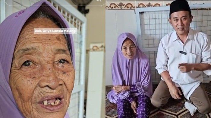 NENEK VIRAL - Tangkapan layar dari akun @ariefcamra, Sabtu (28/6/2025). Nenek Nasikah yang sebelumnya dibuang anaknya ke Griya Lansia kini diambil kembali pasca viral.