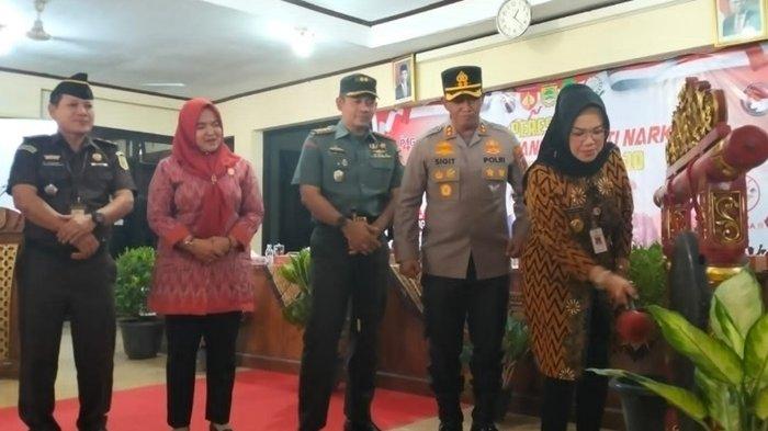 Peresmian Kampung Tangguh Anti Narkoba di Balai Desa Gumpang, Kartasura, Selasa (22/8/2023).