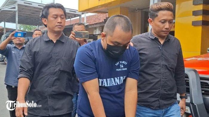 PELAKU PENCABULAN - Seorang guru agama di Sragen ditangkap polisi karena telah mencabuli siswanya yang masih kelas 2 SD, Selasa (6/5/2025). Pelaku telah melakukan aksi pencabulan terhadap korban sejak Oktober 2024.