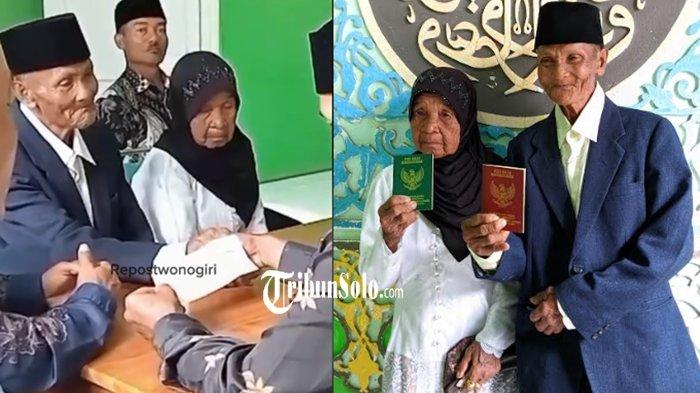 Video pernikahan lansia yang viral di Wonogiri, Jawa Tengah
