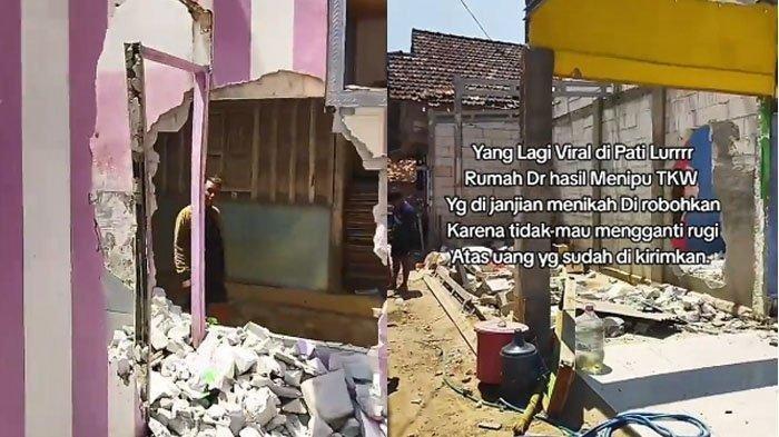 Ditinggal Nikah, TKW Robohkan Rumah Mantan di Pati Jateng, Padahal Rencananya Mau Ditinggali Berdua